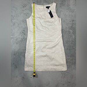 Banana Republic Linen Blend Sleeveless Sheath Dress Beige Knee Length Size S